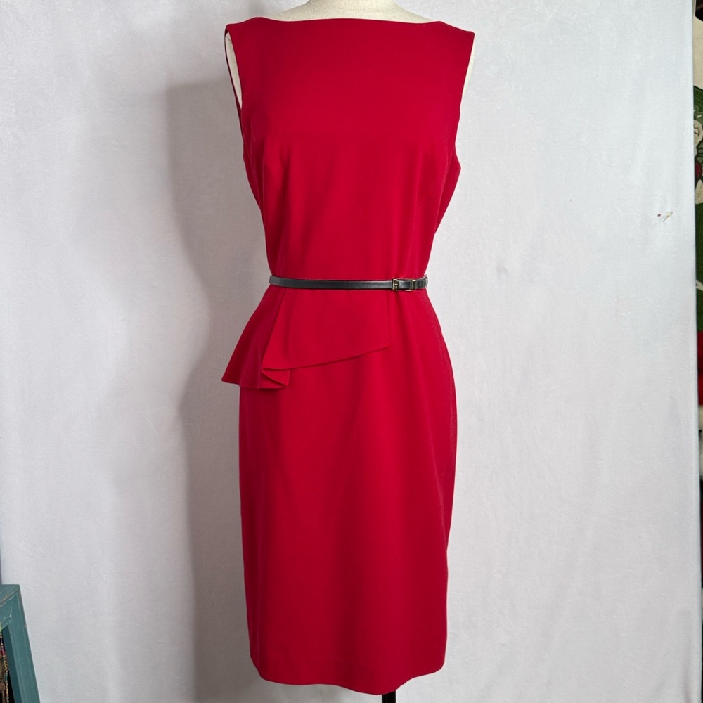 ANTONIO MELANI Red Midi Dress Women’s Size 8